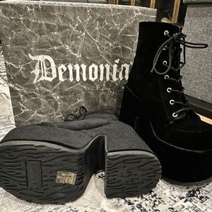 Demonia “Camel” Platform Boots (Fits like a 8! Never Worn & In Box!)